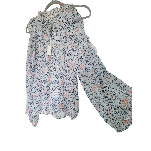 Ulla Johnson Dunia Silk Cold Shoulder Blouse Size 0 - Picture 6 of 10